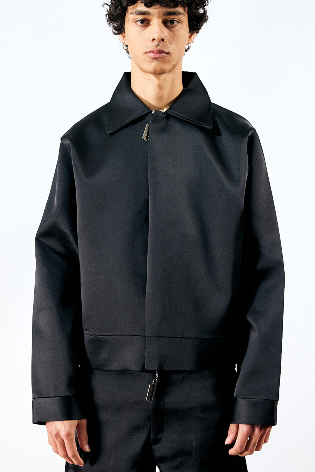 BULLET BLACK SATIN JACKET