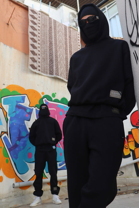 CORE BOXY HOODIE BLACK